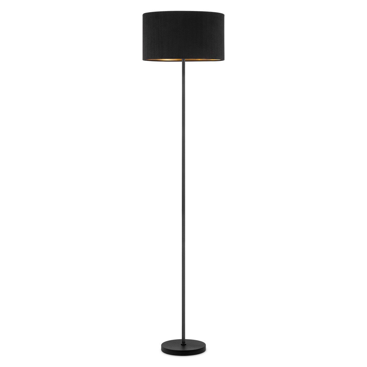Home Sweet Home Cylindrische Corduroy Vloerlamp - Black - ø40 x 165cm