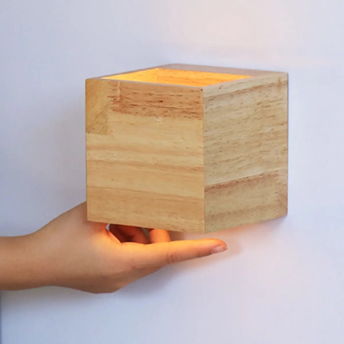 Zand Lichtbruine Vierkante Wandlamp | Oplaadbaar, dimbaar en draadloos