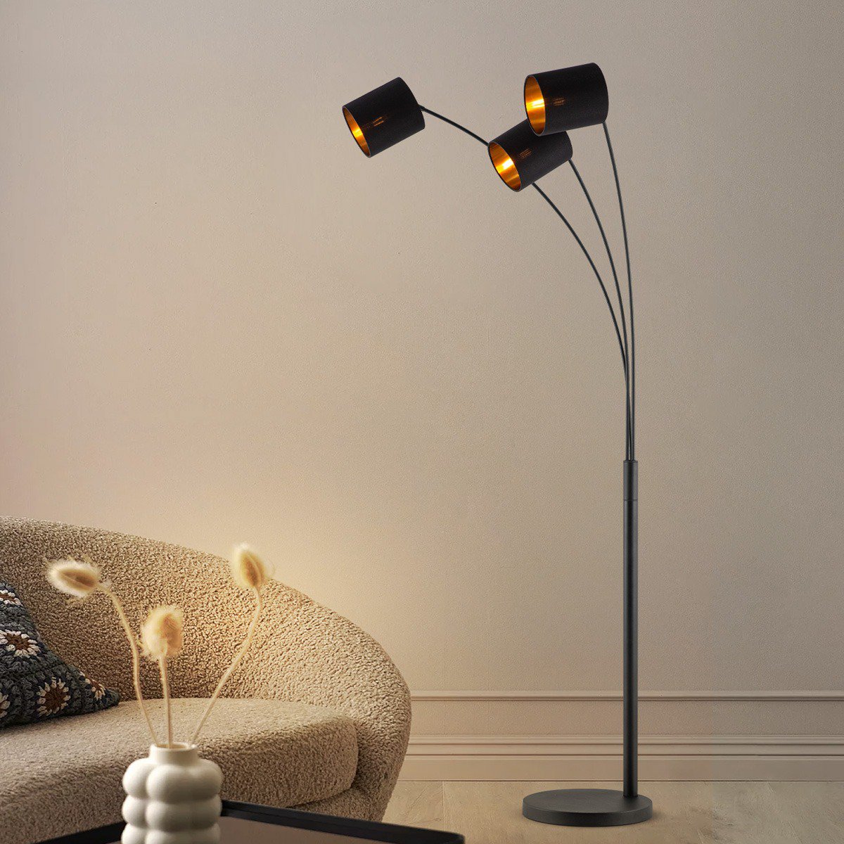 Home Sweet Home Moderne Vloerlamp - Staande Lamp - 3-lampenkapp