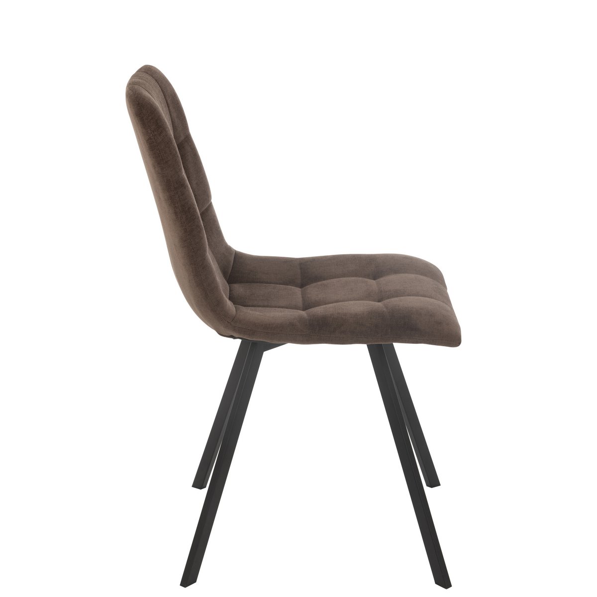 J-Line Eetstoel Clark Metaal/Polyester Bruin