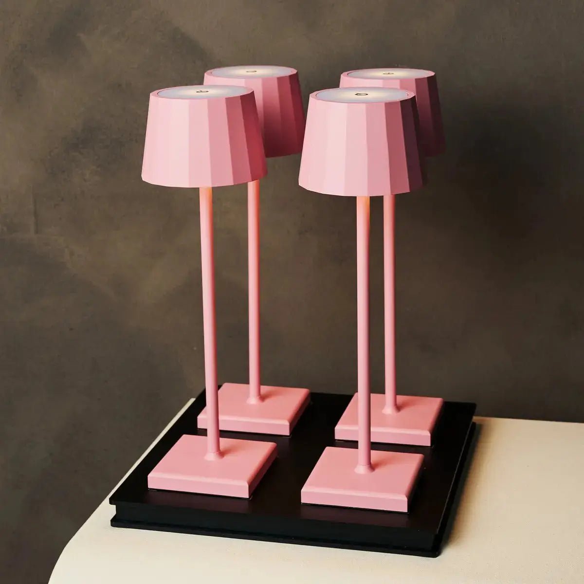 Wouter Flamingo Roze oplaadbare tafellamp-Draadloos opladen, dimbare, 120 uur batterijduur