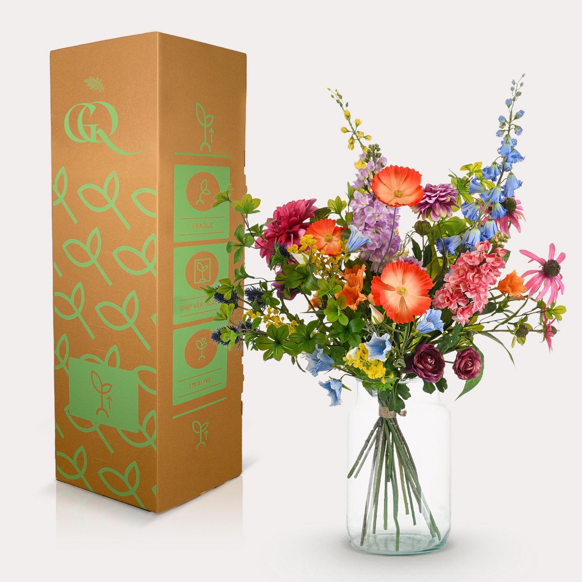 Kunstbloemen - Boeket XL - Electric Love - 90cm