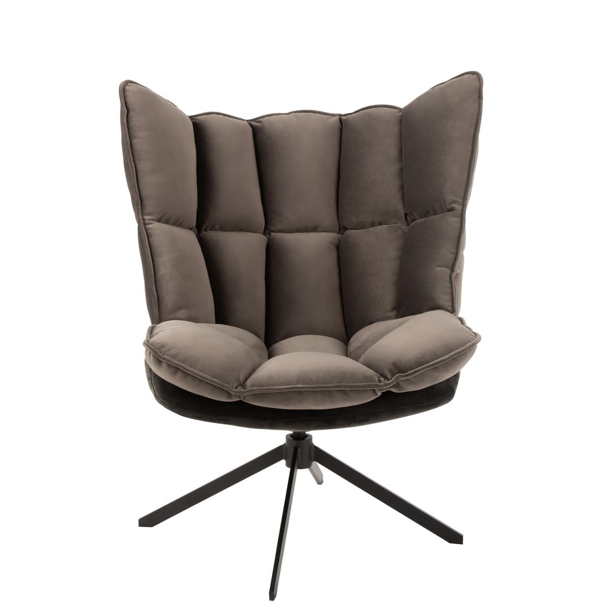 J-Line stoel Relax Kussen op frame - textiel/metaal - grijs
