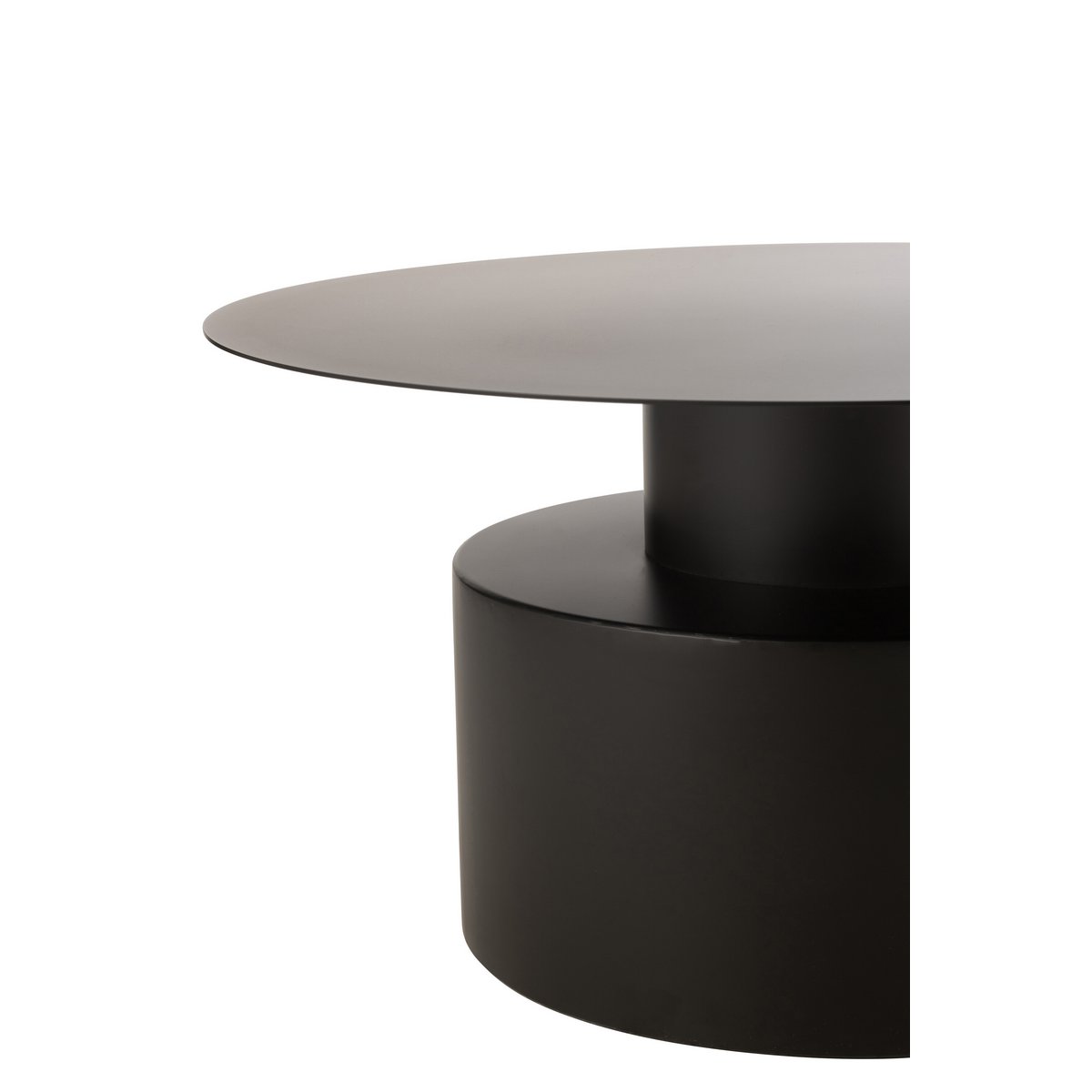 J-Line Salontafel Rond Metaal Zwart