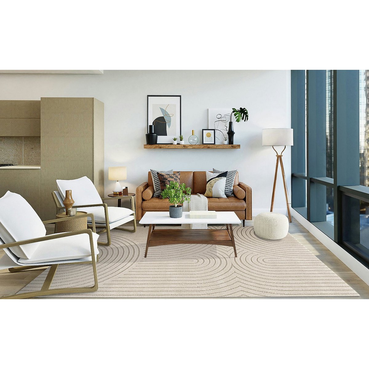 Tapijt met zacht en comfortabel groove relief effect