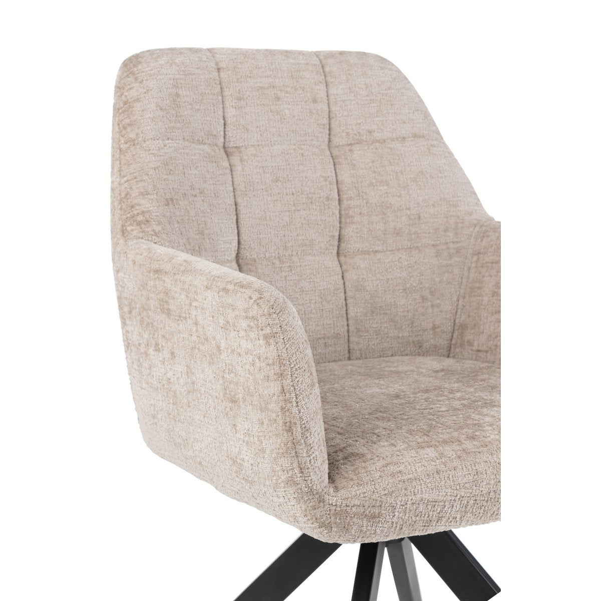 J-Line stoel Louna - ijzer/acryl - beige/lichtgrijs