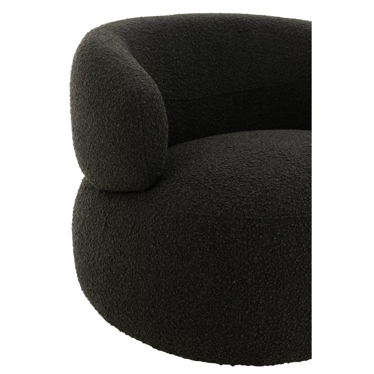 J-Line Zetel Draaiend Rond Schuim Zwart