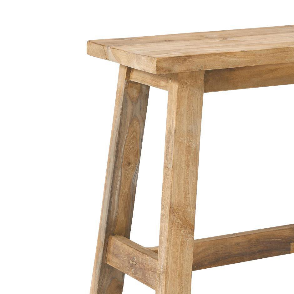 HSM Collection-Rechthoekige Kruk Lawas-50x27x46-Naturel-Teak