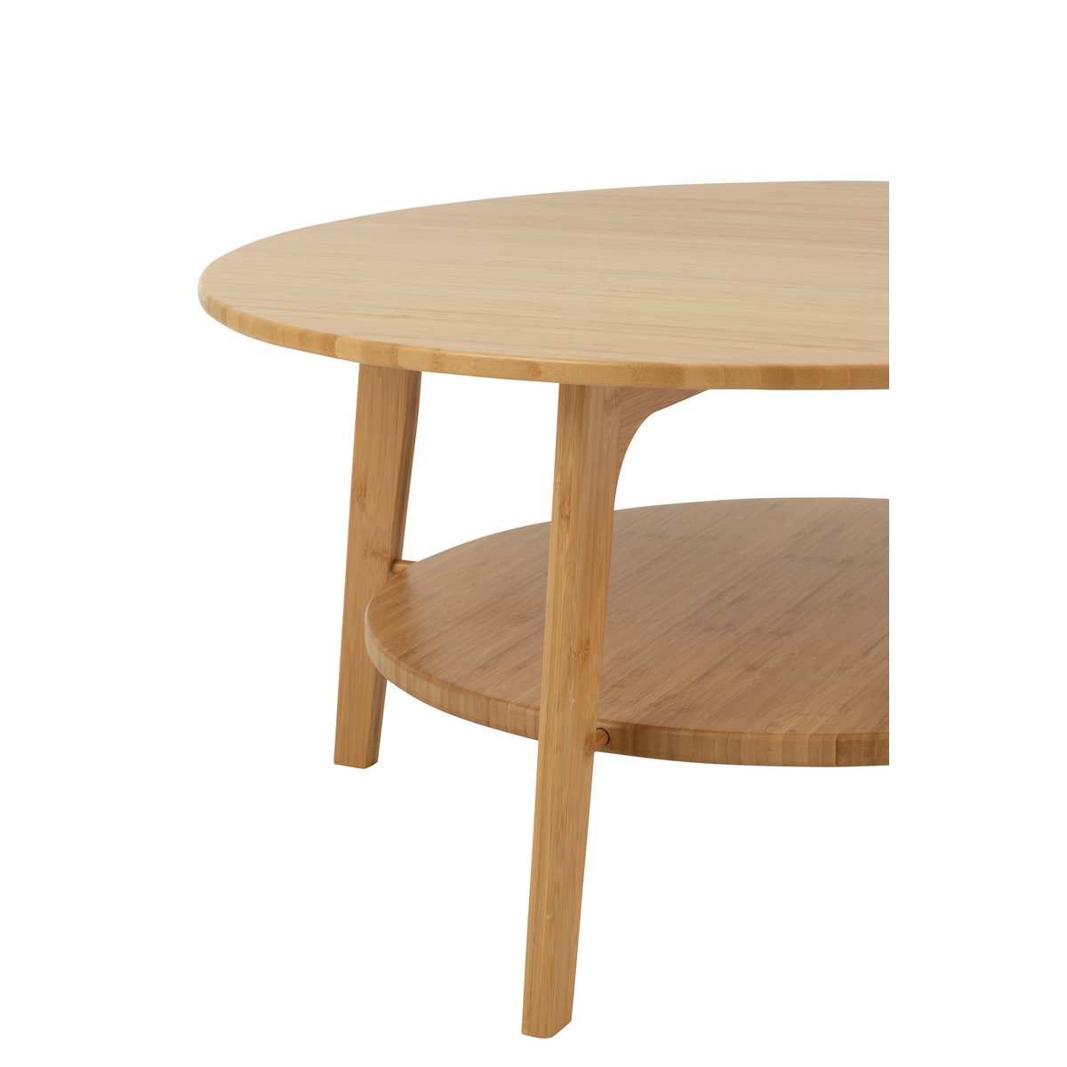 J-Line bijzettafel Rond - bamboe - naturel - large