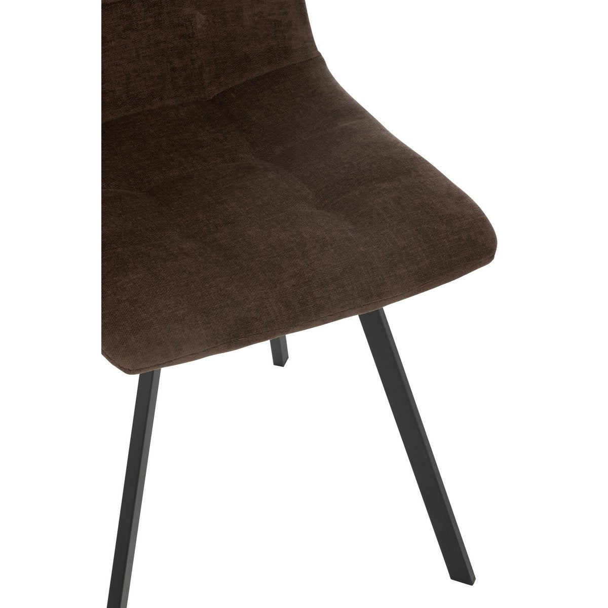 J-Line Eetstoel Clark Metaal/Polyester Bruin