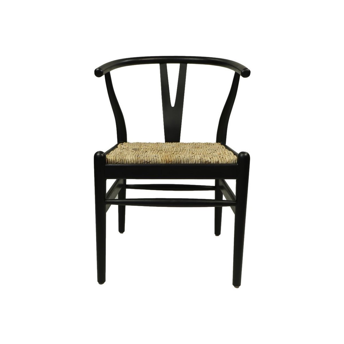HSM Collection-Eetkamerstoel Delilah-50x41x78-Zwart/Naturel-Mahonie/Bananenblad