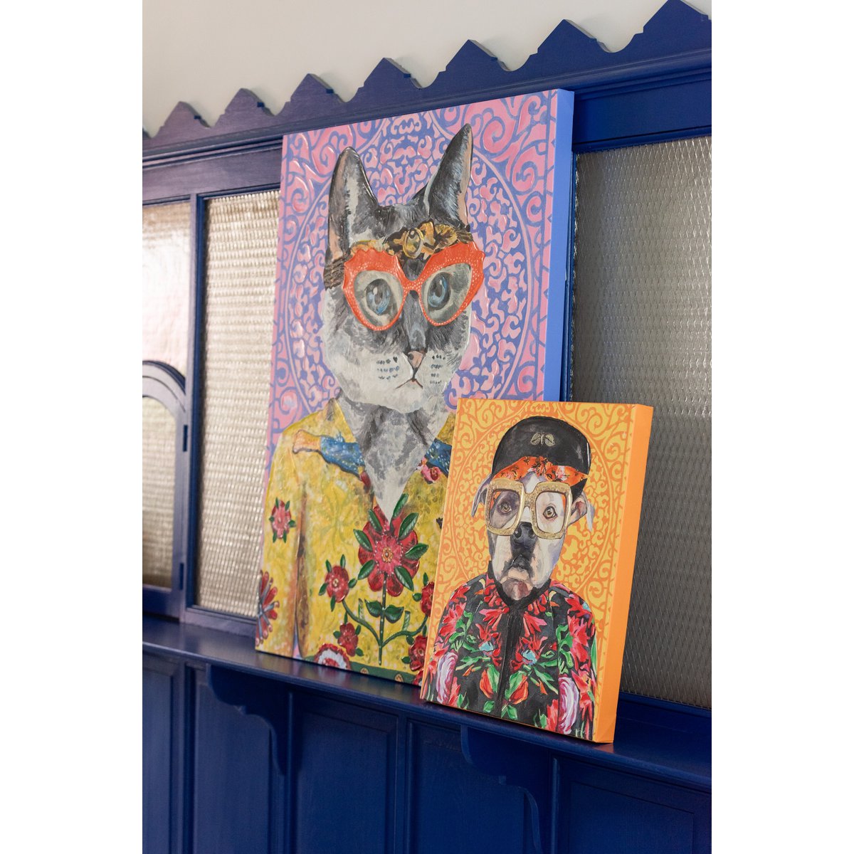 J-Line Wanddecoratie Hond Popart Canvas Mix Small