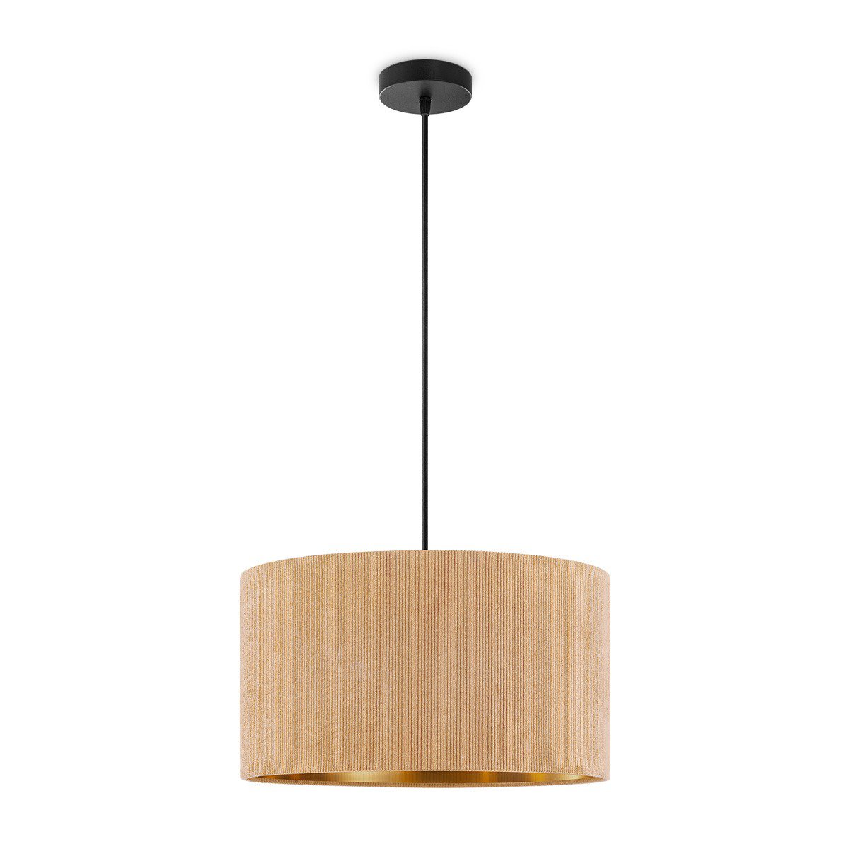 Home Sweet Home Cylindrische Corduroy Hanglamp - Karamel ø40 x 126cm