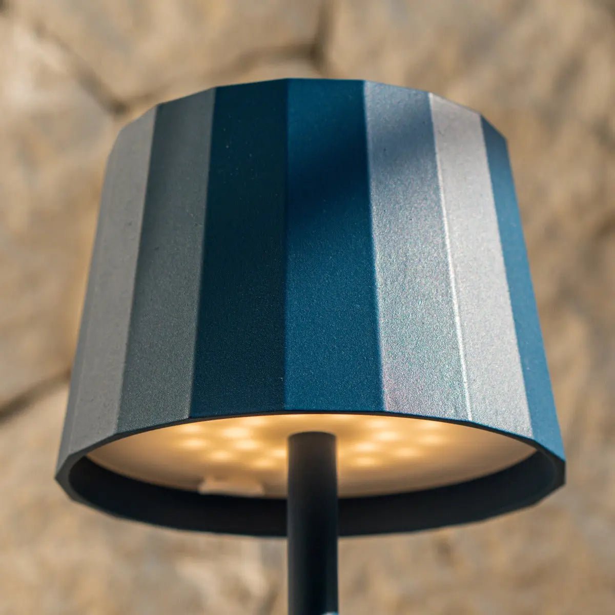 Wouter delftware blauw oplaadbare tafellamp-draadloos opladen, dimable, 120 uur batterijduur