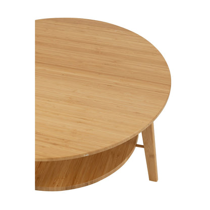 J-Line bijzettafel Rond - bamboe - naturel - large