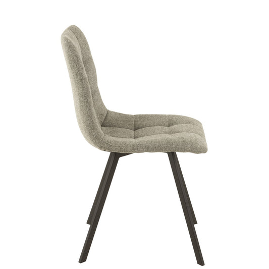 J-Line stoel Babette - textiel/metaal - grijs