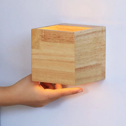Zand Lichtbruine Vierkante Wandlamp | Oplaadbaar, dimbaar en draadloos