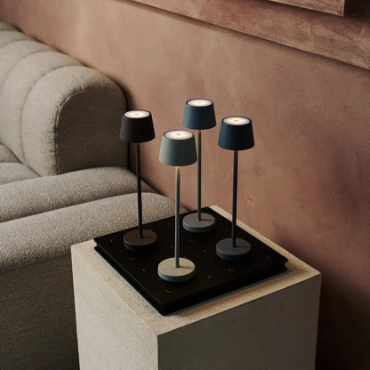 Vondel Mini Shadow Gray Oplaadbare en draadloze lamp - draadloos oplaadbaar via laadstation