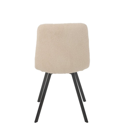 J-Line Eetstoel Clark Metaal/Polyester Wit