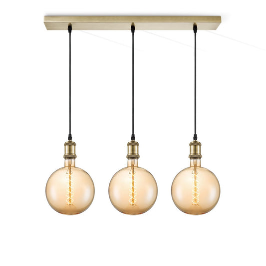 Home Sweet Home hanglamp brons vintage - 3 LED -dimbaar E27 amber