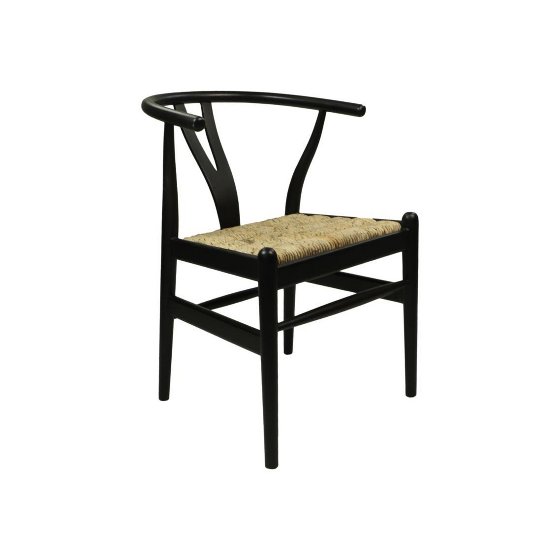 HSM Collection-Eetkamerstoel Delilah-50x41x78-Zwart/Naturel-Mahonie/Bananenblad