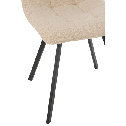 J-Line Eetstoel Clark Metaal/Polyester Wit