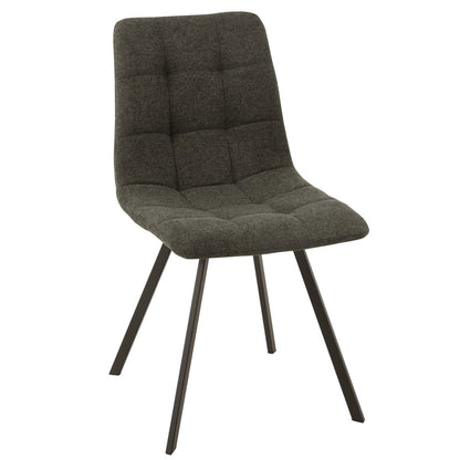 J-Line Stoel Babette Textiel/Metaal Donker Grijs