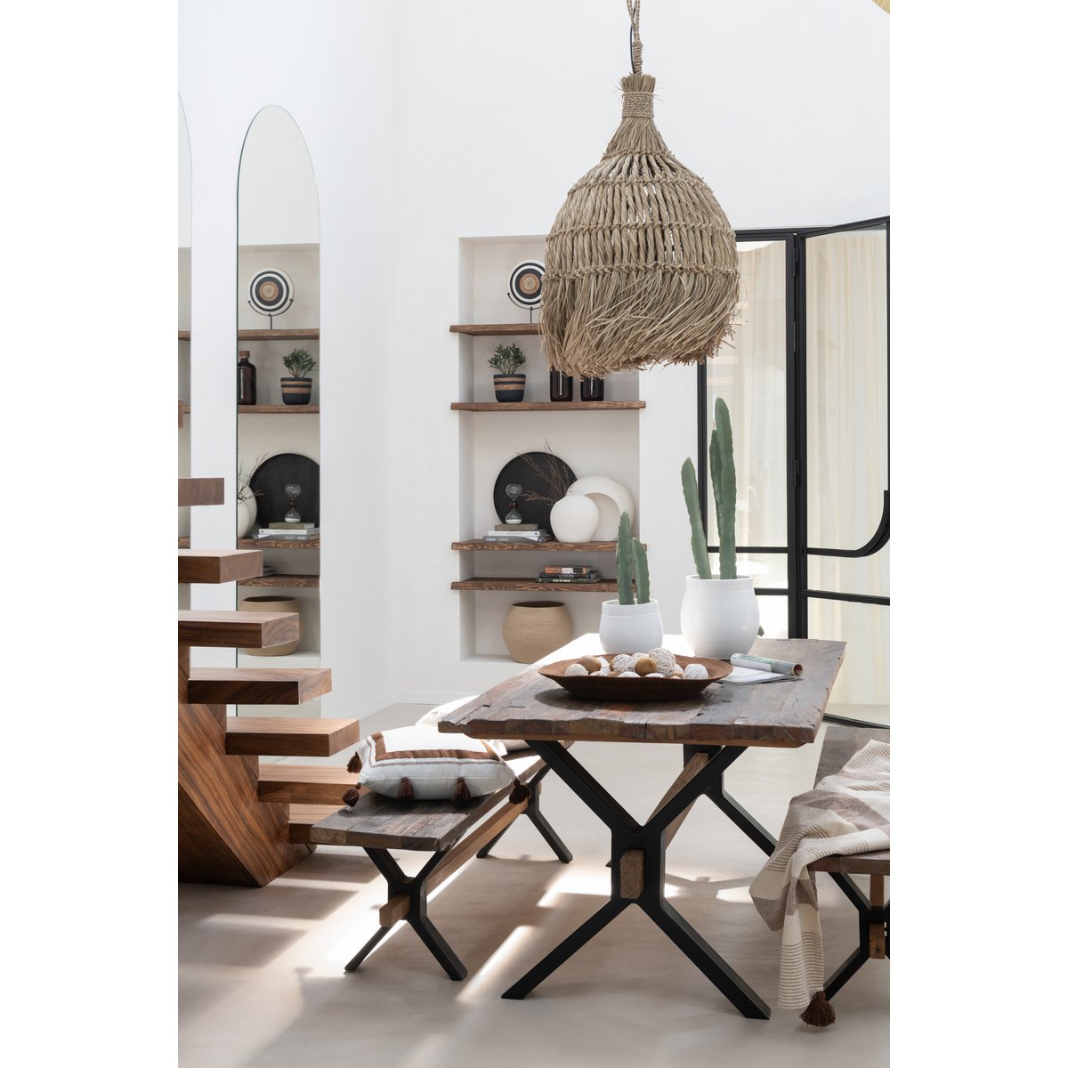J-Line Eettafel Verouderd Hout Bruin