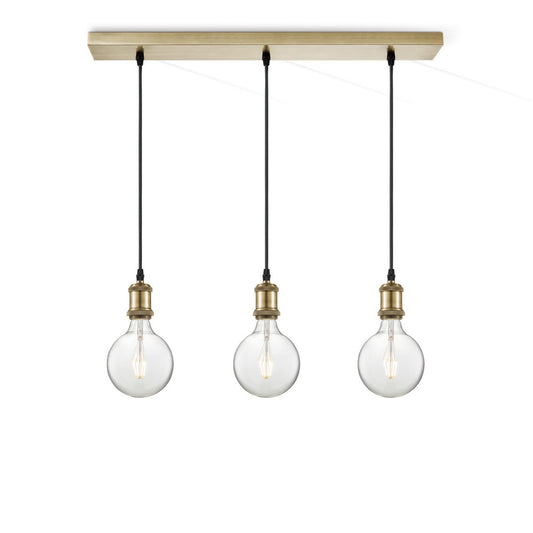 Home Sweet Home hanglamp vintage 3 LED lamp G180 dimbaar E27 helder