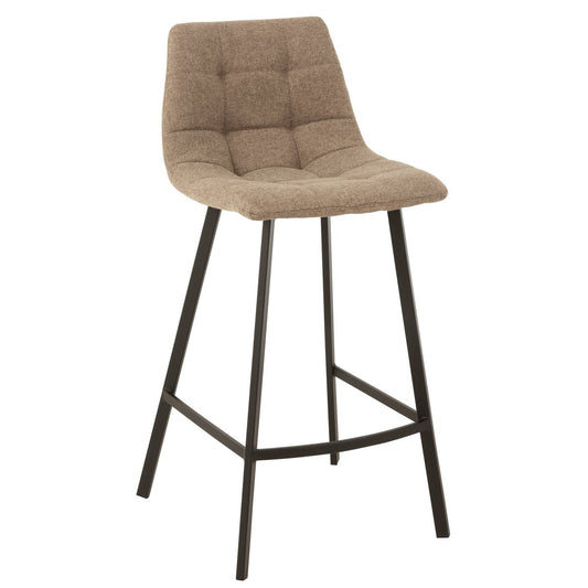 J-Line Barstoel Stephane  Textiel/Metaal Beige