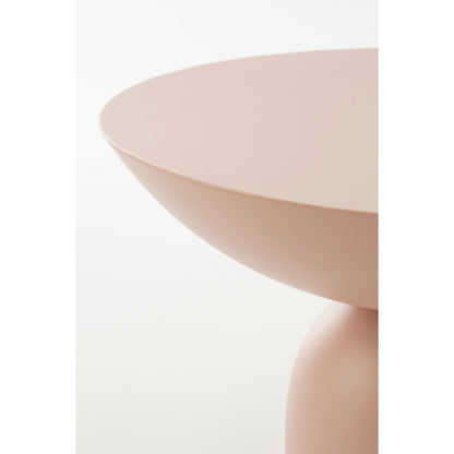 Celise Bijzettafel - H28 x Ø47 cm - Metaal - Lichtroze