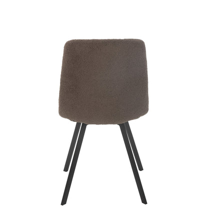 J-Line Eetstoel Clark Metaal/Polyester Bruin