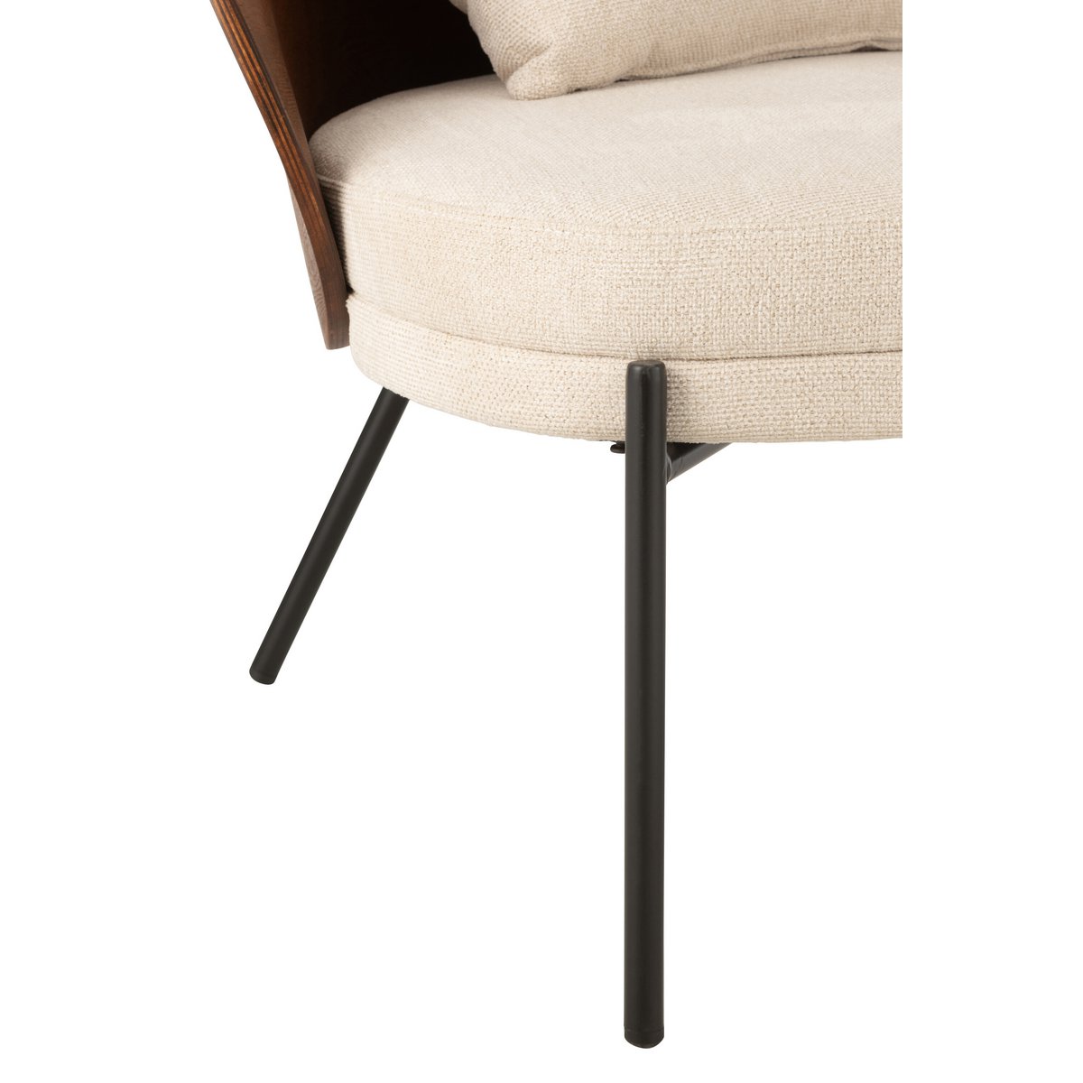 J-Line Loungestoel Multiplex/Metaal Bruin/Beige