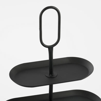 Rama Etagere 2 Laags - L38 x B17 x H37 cm - Metaal - Zwart