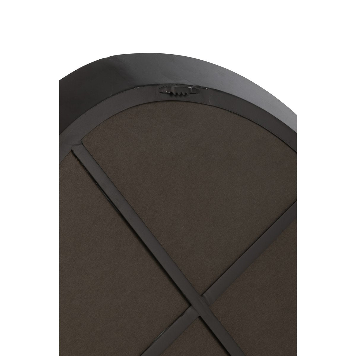 J-Line spiegel Rond - metaal/glas - zwart - small - 60.5 x 58 cm