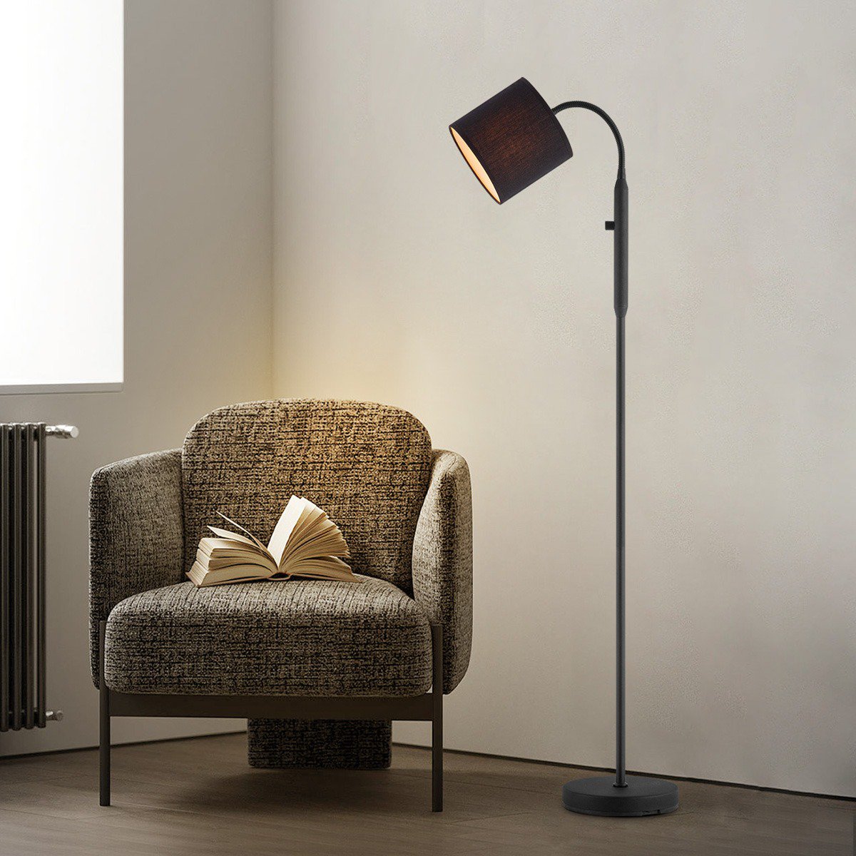 Home Sweet Home Moderne Vloerlamp - Staande Leeslamp - dimbaar