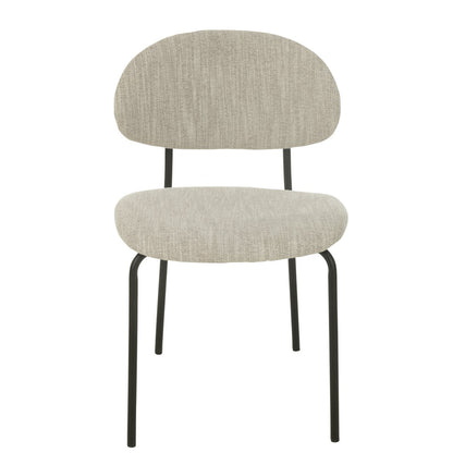 J-Line Eetstoel Textiel/Metaal Beige