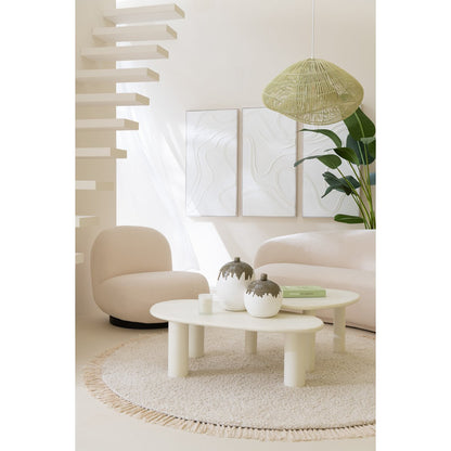 J-Line Bijzettafel Bali Mdf/Pvd Wit Large