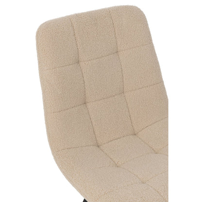 J-Line Eetstoel Clark Metaal/Polyester Wit