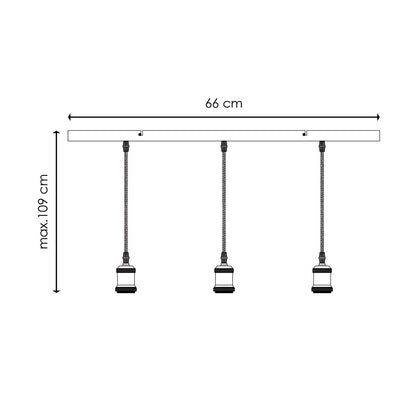 Home Sweet Home Hanglamp Basic Vintage - Messing - 66x12x109cm