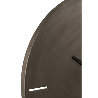 J-Line klok Rond klok - metaal - donkergrijs - large - Ø 76.5 cm