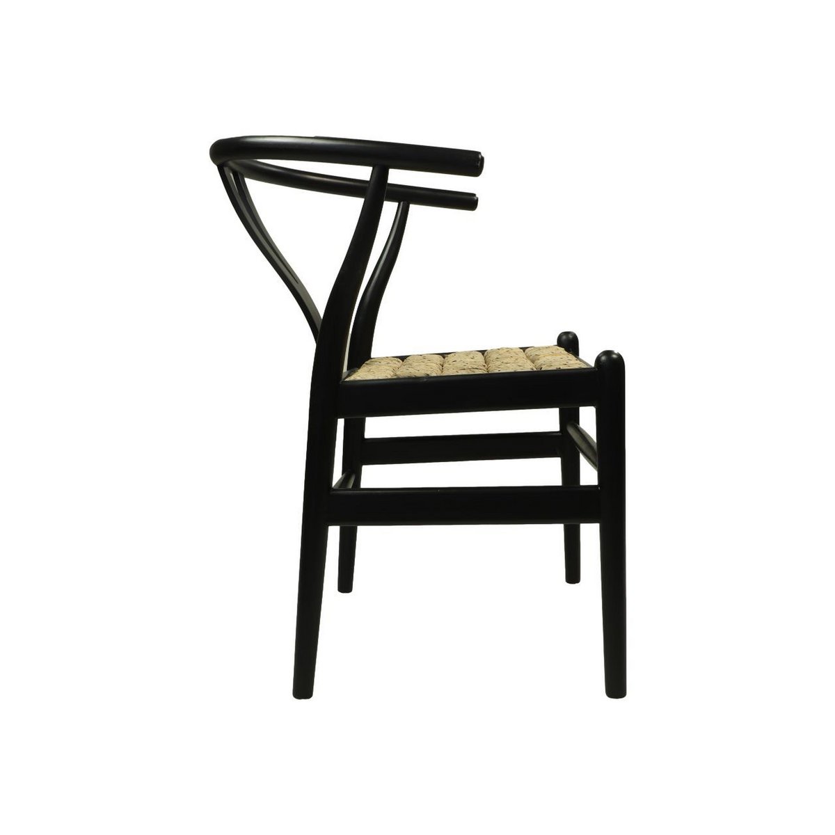 HSM Collection-Eetkamerstoel Delilah-50x41x78-Zwart/Naturel-Mahonie/Bananenblad