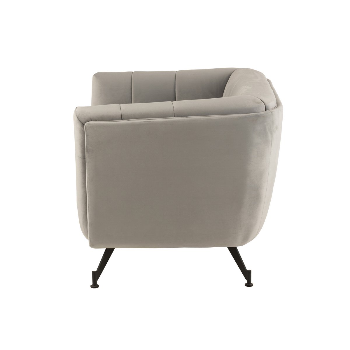 J-Line zetel Lounge - 1 pers - textiel/metaal - lichtgrijs