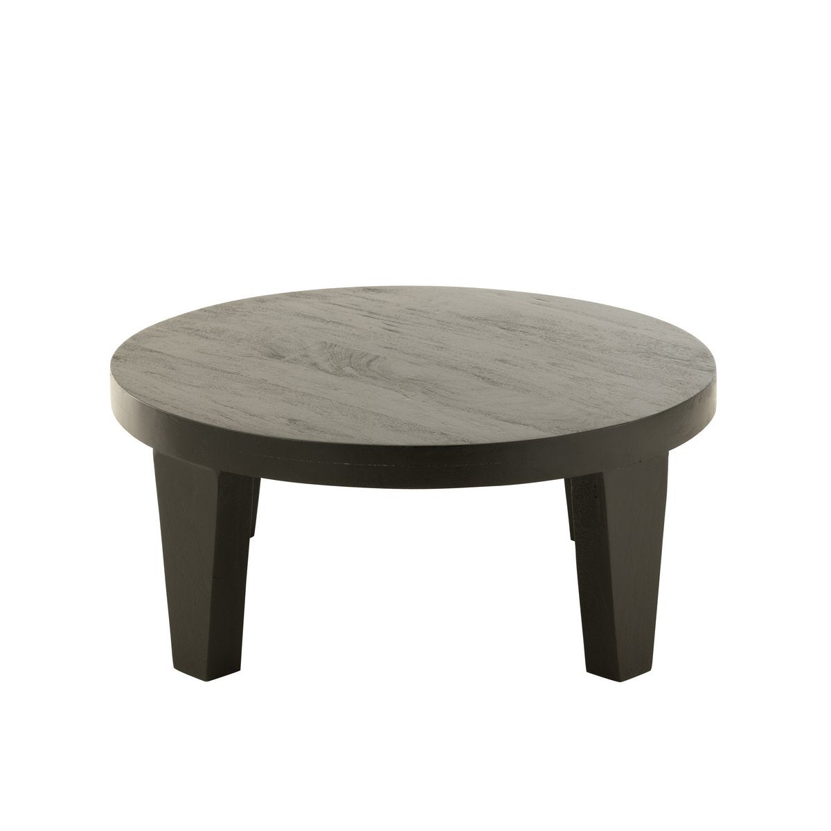 J-Line Salontafel Rond Mango Hout Matte Zwart