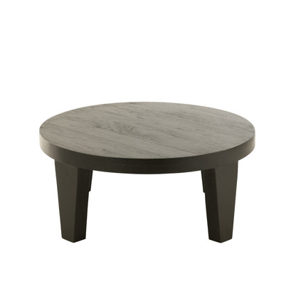 J-Line Salontafel Rond Mango Hout Matte Zwart