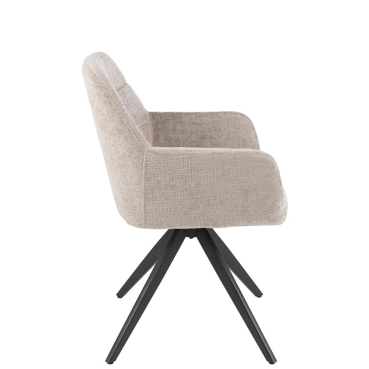 J-Line stoel Louna - ijzer/acryl - beige/lichtgrijs