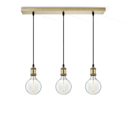 Home Sweet Home hanglamp vintage 3 LED lamp G125 dimbaar E27 helder