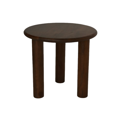 HSM Collection-Ronde Bijzettafel Pillar-50x50x45-Bruin-Mango