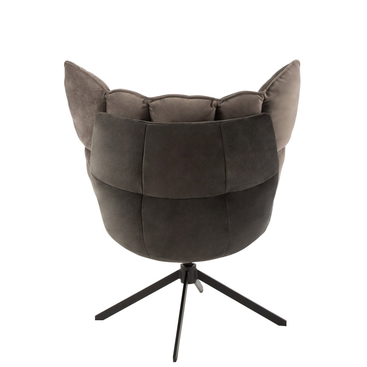 J-Line stoel Relax Kussen op frame - textiel/metaal - grijs