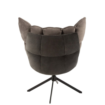 J-Line stoel Relax Kussen op frame - textiel/metaal - grijs